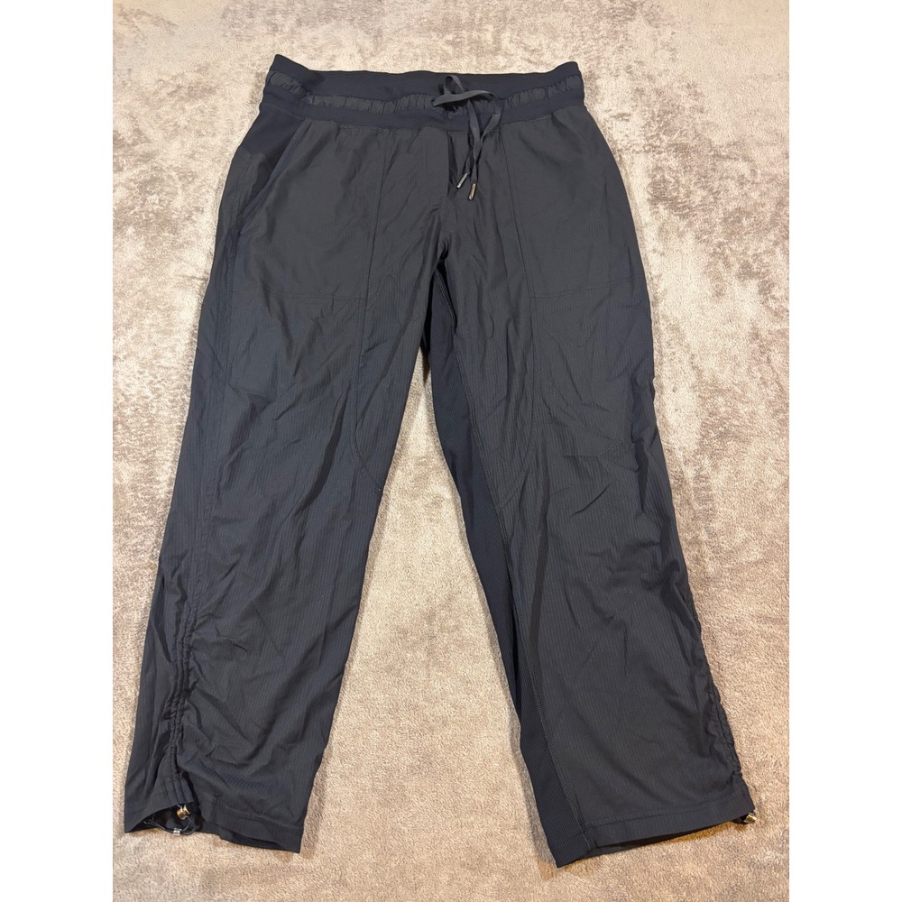 Lululemon Dance Studio Mid-Rise Crop Black Pants Womens 10 LW6CDQS